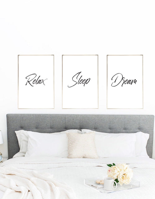 Load image into Gallery viewer, Relax Sleep Dream Set Of 3 Bedroom Decor Wall Prints by WinsterCreations™ Official Store
