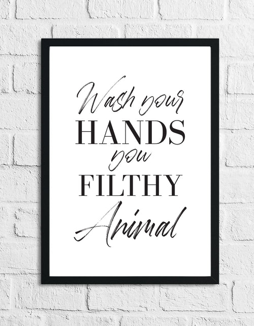 Load image into Gallery viewer, Wash Your Hands 2 Bathroom Wall Decor Print by WinsterCreations™ Official Store
