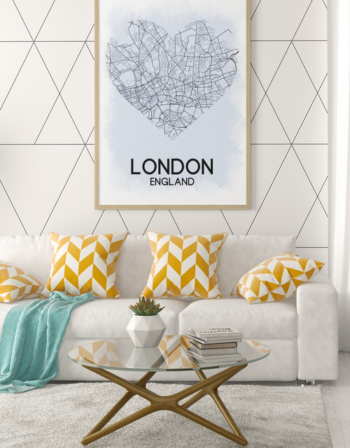 Load image into Gallery viewer, Love Heart Map Any City &amp; Country Personalised 2022 Wall Decor Print with 10 New Styles by WinsterCreations™ Official Store

