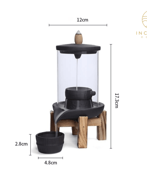 Load image into Gallery viewer, Ceramic Waterfall Incense Burner with Cover by incenseocean
