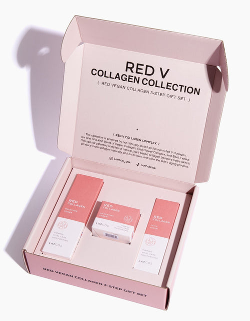 Load image into Gallery viewer, Red Vegan Collagen 3-Step Set by LAPCOS
