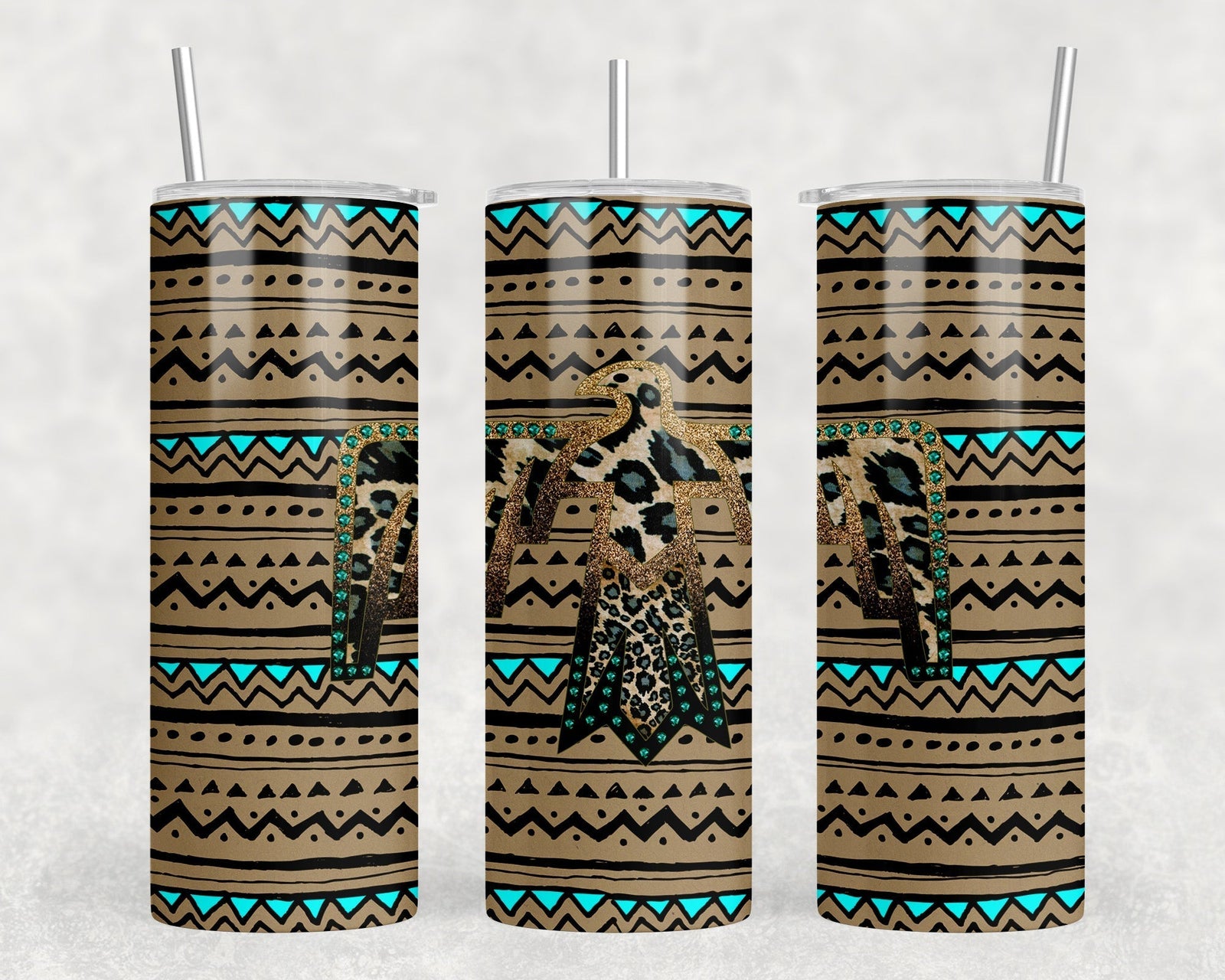 Western Thunderbird - 20 oz Steel Skinny Tumbler - Optional Blue Tooth Speaker - Speaker Color will Vary by Rowdy Ridge Co