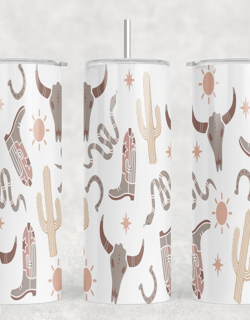Load image into Gallery viewer, Western|Skinny Tumbler|Optional Bluetooth Speaker| Speaker Color Varies by Rowdy Ridge Co
