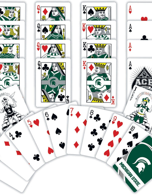 Load image into Gallery viewer, Michigan State Spartans Playing Cards - 54 Card Deck by MasterPieces Puzzle Company INC
