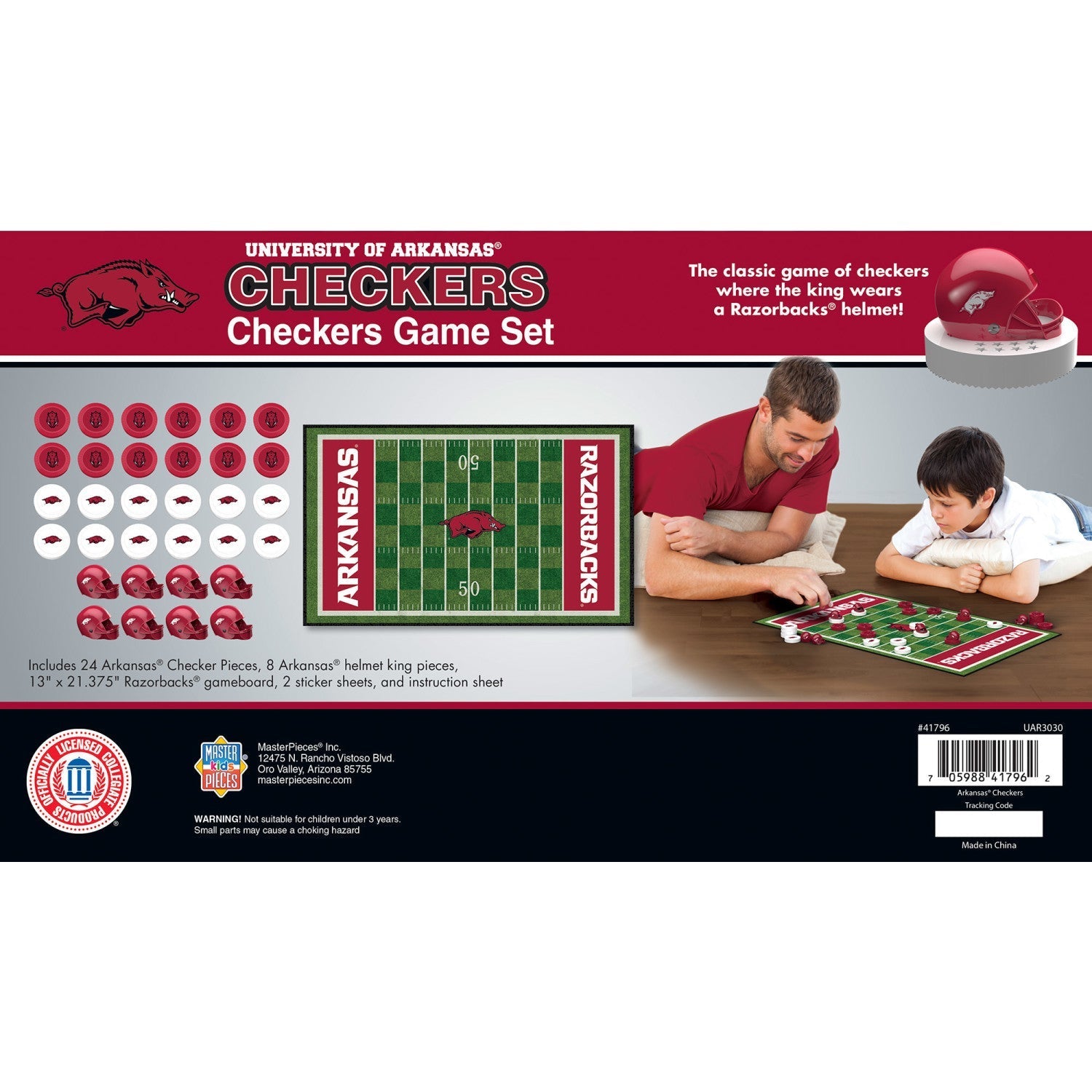 Arkansas Razorbacks Checkers Board Game by MasterPieces Puzzle Company INC
