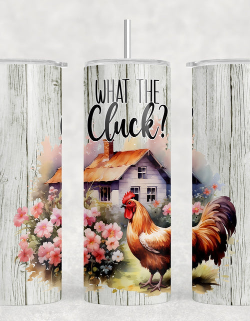 Load image into Gallery viewer, What The Cluck|Skinny Tumbler|Optional Bluetooth Speaker| Speaker Color Varies by Rowdy Ridge Co
