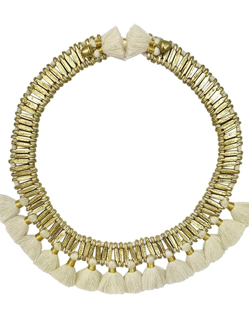 Load image into Gallery viewer, Temple Tassel Collar Necklace by SLATE + SALT
