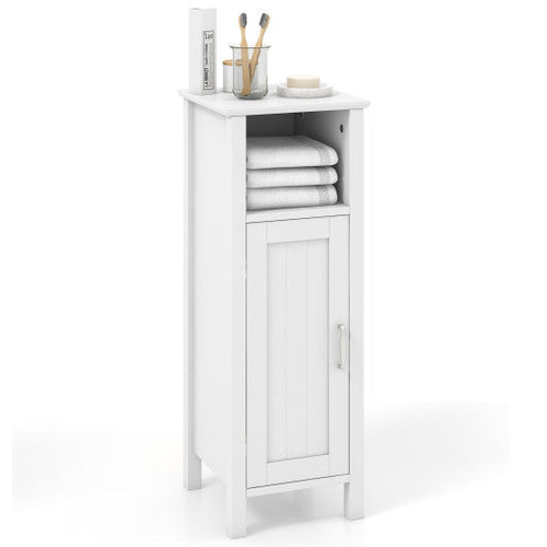 Load image into Gallery viewer, 1-Door Freestanding Bathroom Cabinet with Open Shelf
