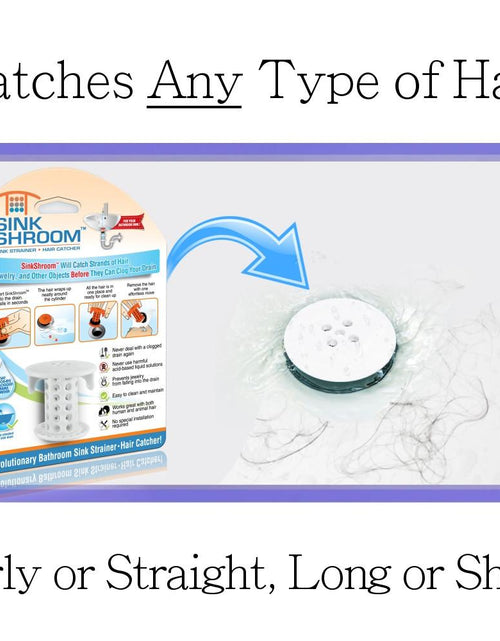Load image into Gallery viewer, SinkShroom® (White) The Hair Catcher That Prevents Clogged Bathroom Sink Drains by TubShroom.com
