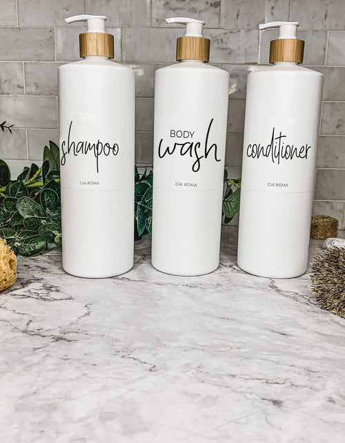 Load image into Gallery viewer, 32oz Plastic White Dispensers by Gia Roma

