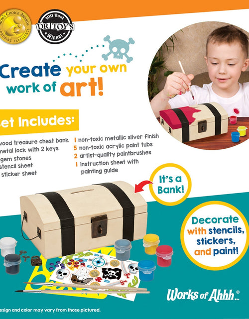 Load image into Gallery viewer, Treasure Chest Wood Craft &amp; Paint Kit by MasterPieces Puzzle Company INC
