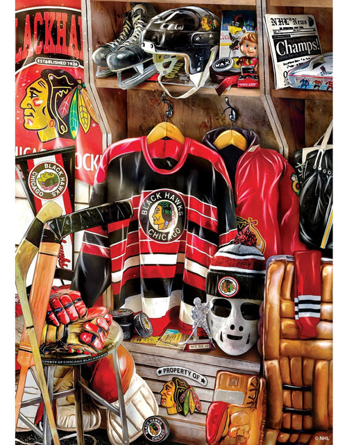 Load image into Gallery viewer, Chicago Blackhawks - Locker Room 500 Piece Jigsaw Puzzle by MasterPieces Puzzle Company INC
