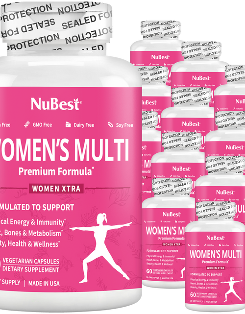 Load image into Gallery viewer, Women's Multi, Women Xtra, Immunity, Energy &amp; Beauty Formula, 60 Vegan Capsules by NuBest Nutrition®
