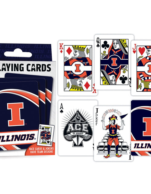 Load image into Gallery viewer, Illinois Fighting Illini Playing Cards - 54 Card Deck by MasterPieces Puzzle Company INC
