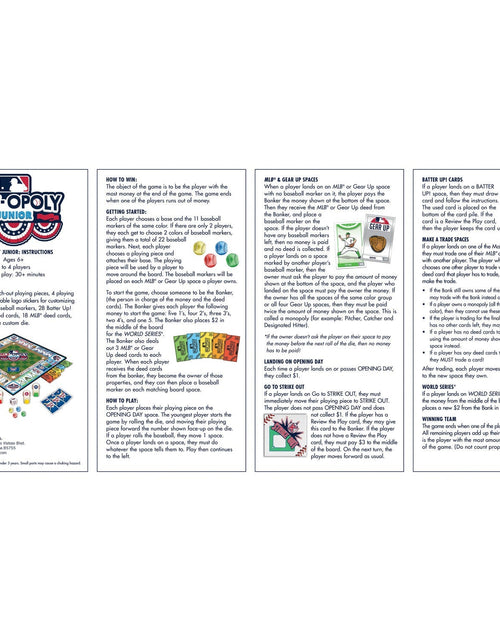 Load image into Gallery viewer, MLB Opoly Junior by MasterPieces Puzzle Company INC
