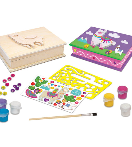 Llama Keepsake Box Wood Craft & Paint Kit by MasterPieces Puzzle Company INC