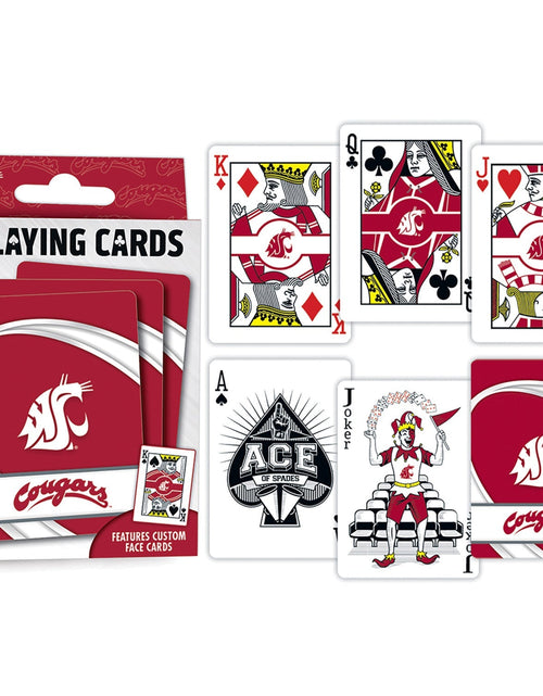 Load image into Gallery viewer, Washington State Cougars Playing Cards - 54 Card Deck by MasterPieces Puzzle Company INC
