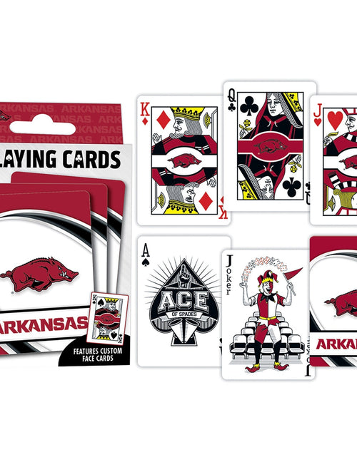 Load image into Gallery viewer, Arkansas Razorbacks Playing Cards - 54 Card Deck by MasterPieces Puzzle Company INC
