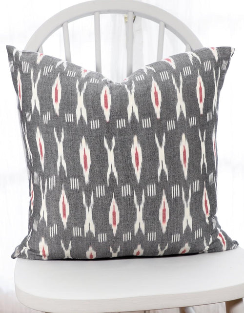 Load image into Gallery viewer, XO Grey &amp; Red Throw Pillow Cover by Passion Lilie
