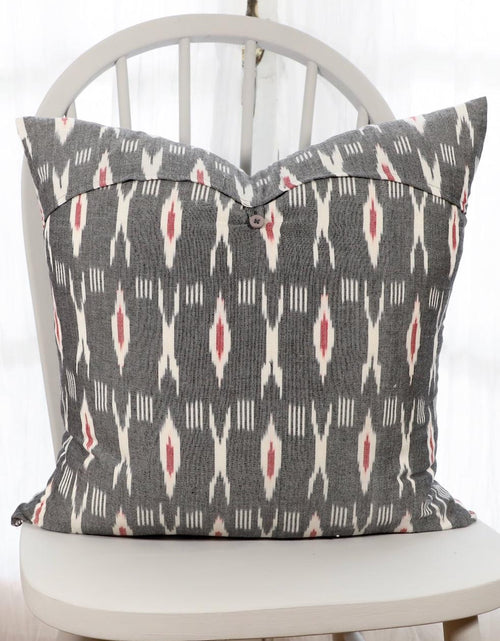 Load image into Gallery viewer, XO Grey &amp; Red Throw Pillow Cover by Passion Lilie

