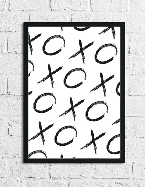 Load image into Gallery viewer, XOXO Children's Teenager Black Brush Room Wall Decor Print by WinsterCreations™ Official Store
