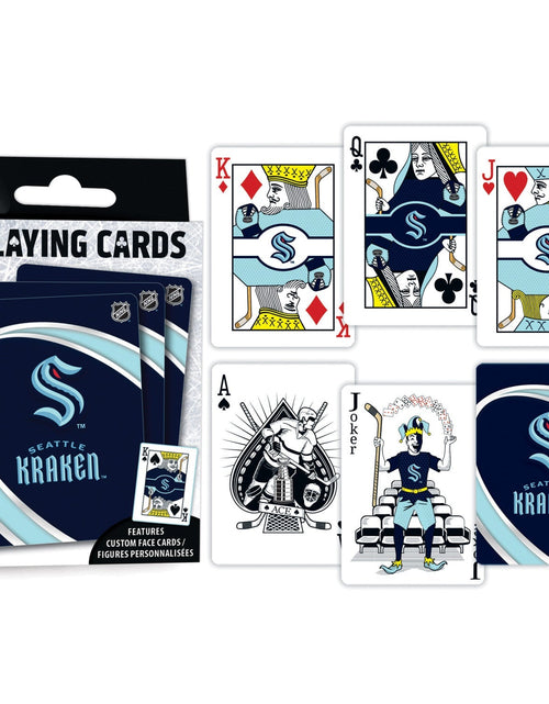 Load image into Gallery viewer, Seattle Kraken Playing Cards - 54 Card Deck by MasterPieces Puzzle Company INC
