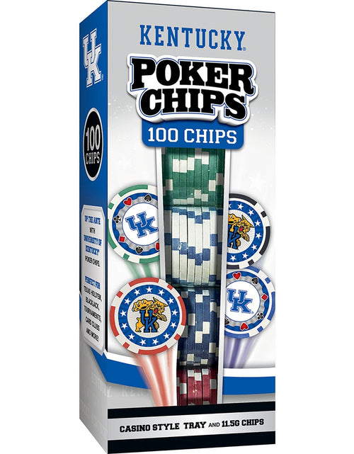 Load image into Gallery viewer, Kentucky Wildcats 100 Piece Poker Chips by MasterPieces Puzzle Company INC
