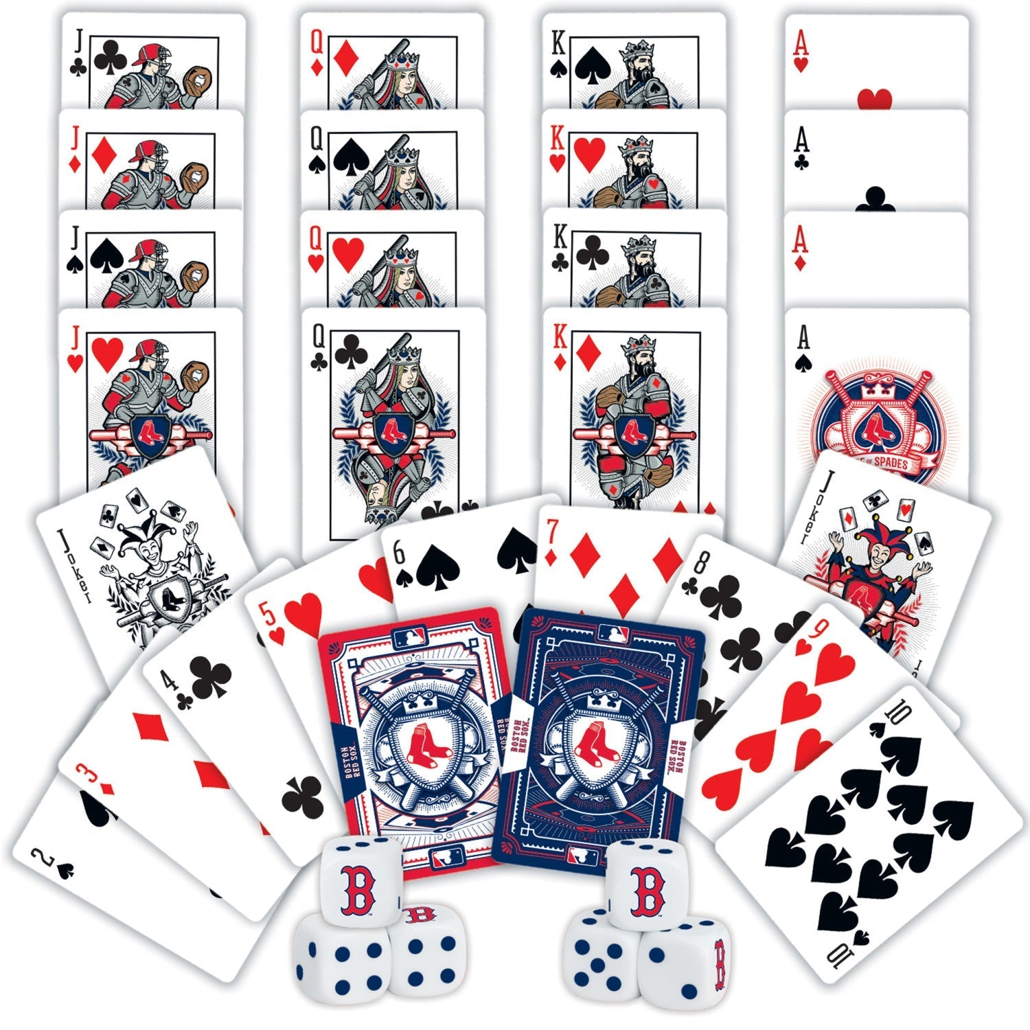Boston Red Sox - 2-Pack Playing Cards & Dice Set by MasterPieces Puzzle Company INC