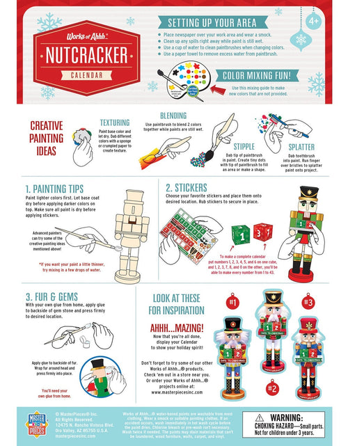 Load image into Gallery viewer, Nutcracker Calendar Wood Paint Set by MasterPieces Puzzle Company INC

