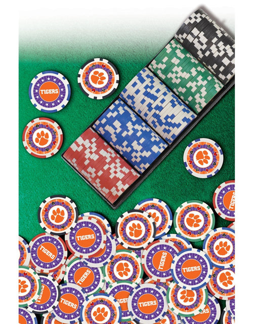 Load image into Gallery viewer, Clemson Tigers 100 Piece Poker Chips by MasterPieces Puzzle Company INC
