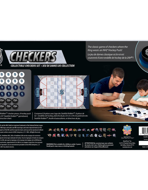 Load image into Gallery viewer, Seattle Kraken Checkers Board Game by MasterPieces Puzzle Company INC
