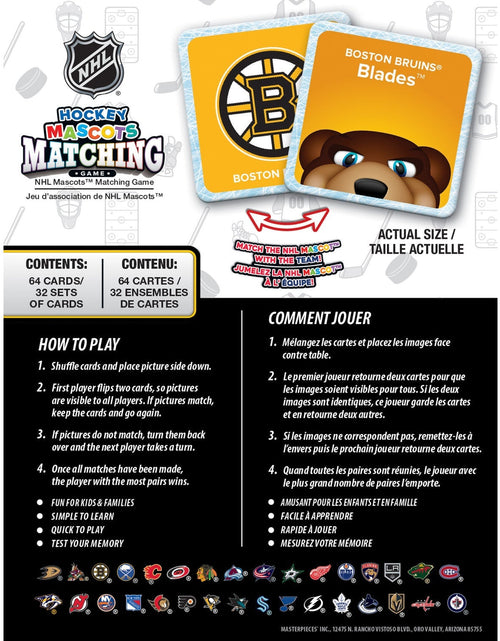 Load image into Gallery viewer, NHL Mascots Matching Game by MasterPieces Puzzle Company INC
