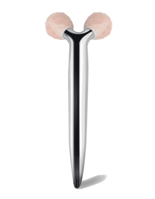 Load image into Gallery viewer, ZAQ Rose Quartz Y Facial Roller by ZAQ Skin &amp; Body
