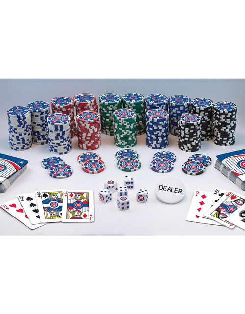 Load image into Gallery viewer, Chicago Cubs 300 Piece Poker Set by MasterPieces Puzzle Company INC

