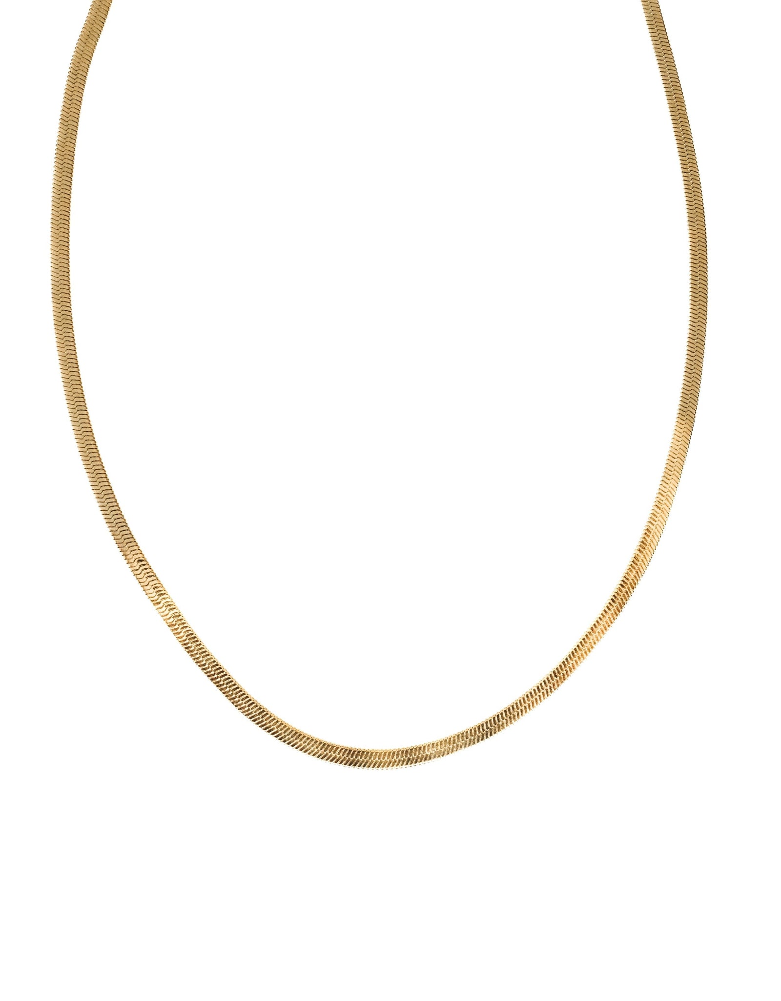 Herringbone Chain Classic Gold Necklace by ETHICGOODS