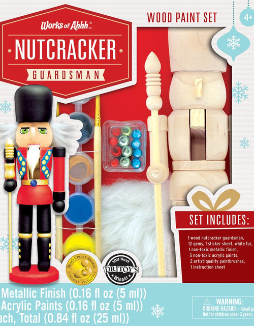 Load image into Gallery viewer, Holiday Craft Kit - Nutcracker Guard Wood Craft &amp; Paint Kit by MasterPieces Puzzle Company INC
