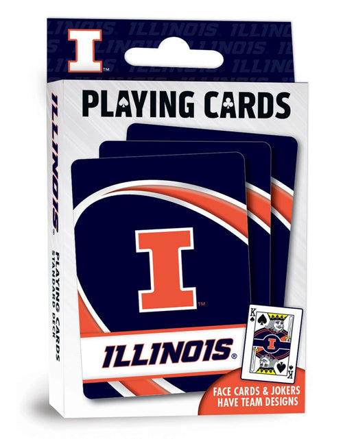 Load image into Gallery viewer, Illinois Fighting Illini Playing Cards - 54 Card Deck by MasterPieces Puzzle Company INC
