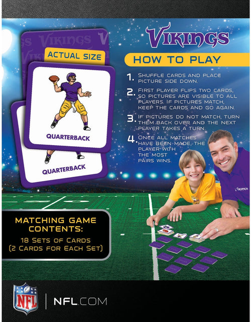 Load image into Gallery viewer, Minnesota Vikings Matching Game by MasterPieces Puzzle Company INC
