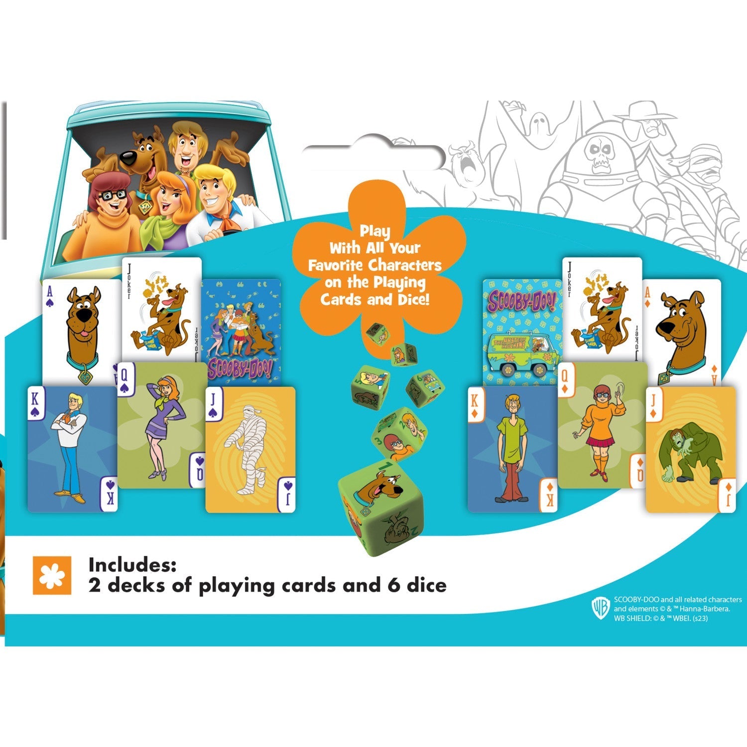 Scooby Doo 2-pack Playing Cards & Dice Set by MasterPieces Puzzle Company INC