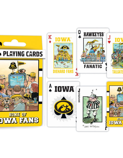 Load image into Gallery viewer, Iowa Hawkeyes Fan Deck Playing Cards - 54 Card Deck by MasterPieces Puzzle Company INC
