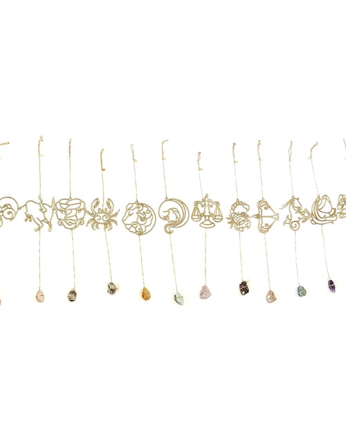 Load image into Gallery viewer, Zodiac Silhouette and Crystal Wall Hanging by Ariana Ost
