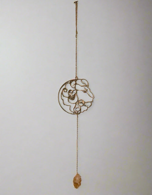 Load image into Gallery viewer, Zodiac Silhouette and Crystal Wall Hanging by Ariana Ost
