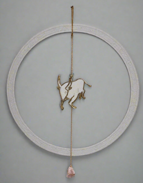 Load image into Gallery viewer, Zodiac Silhouette and Crystal Wall Hanging by Ariana Ost
