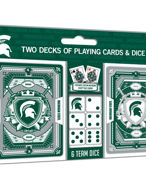Load image into Gallery viewer, Michigan State Spartans - 2-Pack Playing Cards &amp; Dice Set by MasterPieces Puzzle Company INC
